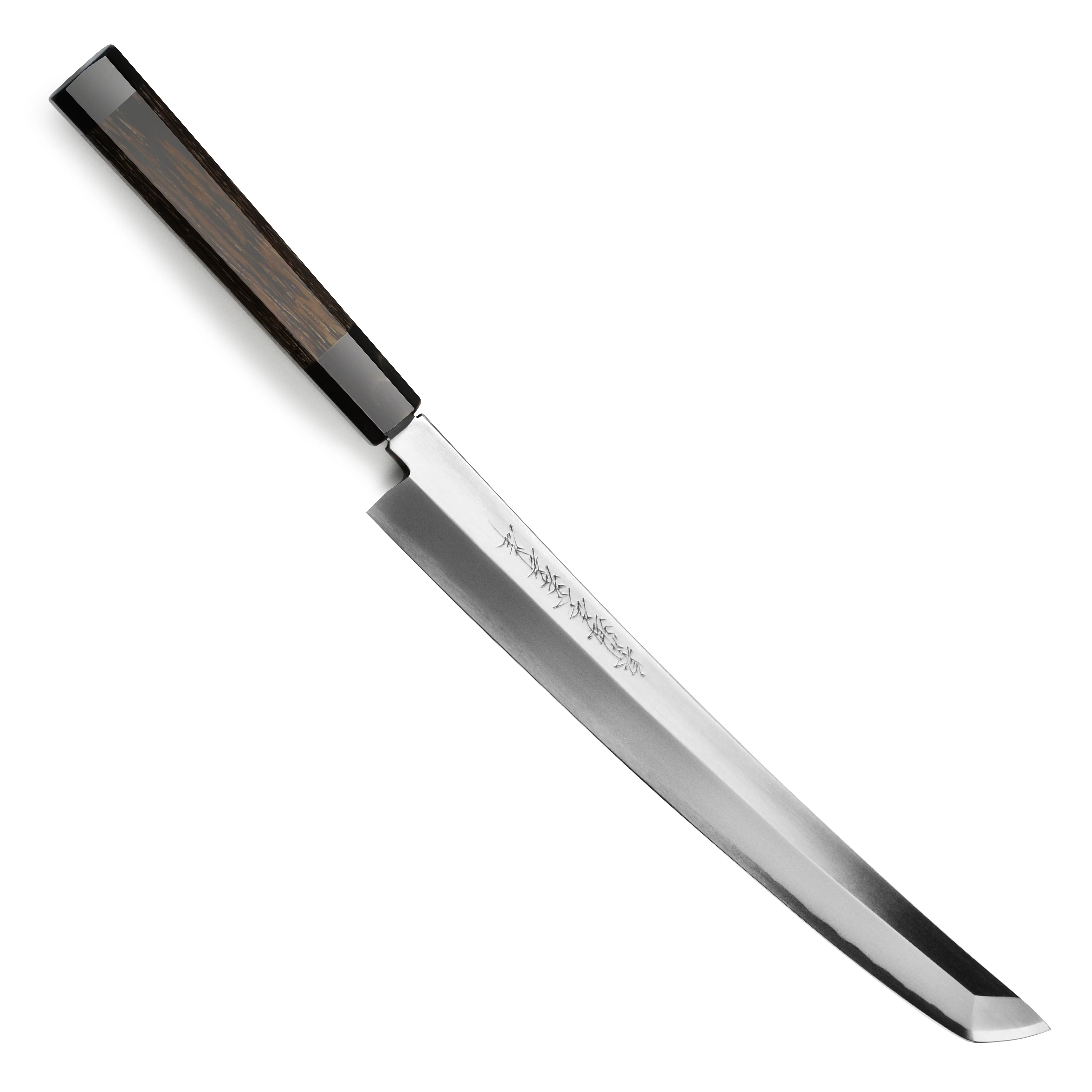 Takayuki Zangetsu Ginsan Single-Bevel 11.8" Sakimaru Takohiki with Saya - Image 4