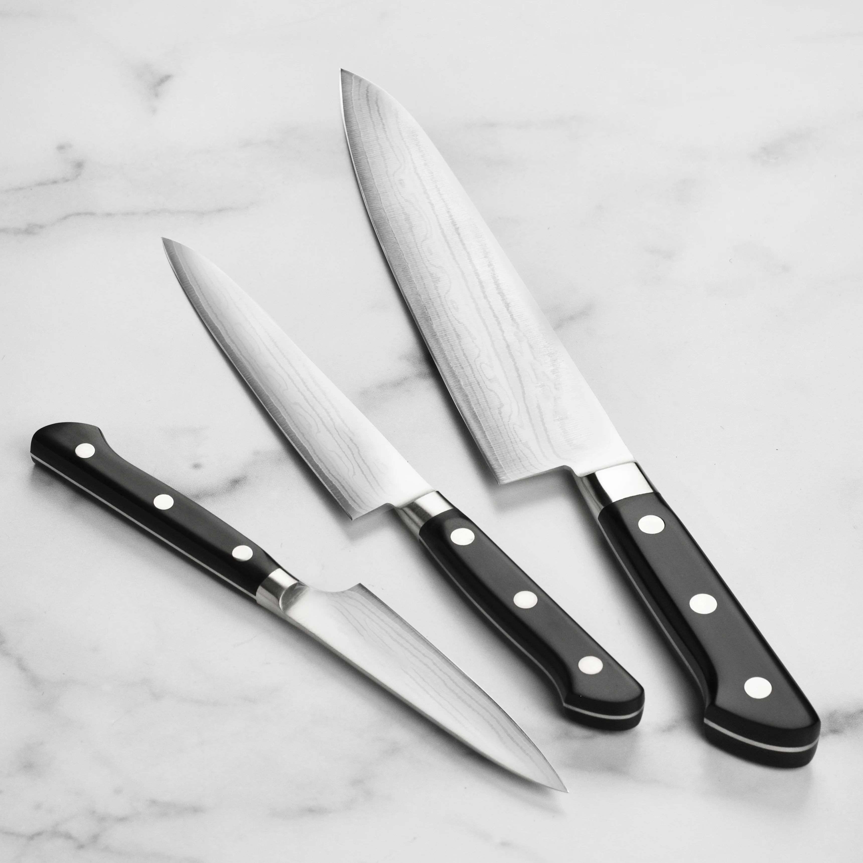 Tojiro Classic Damascus 3 Piece Knife Set - Image 5