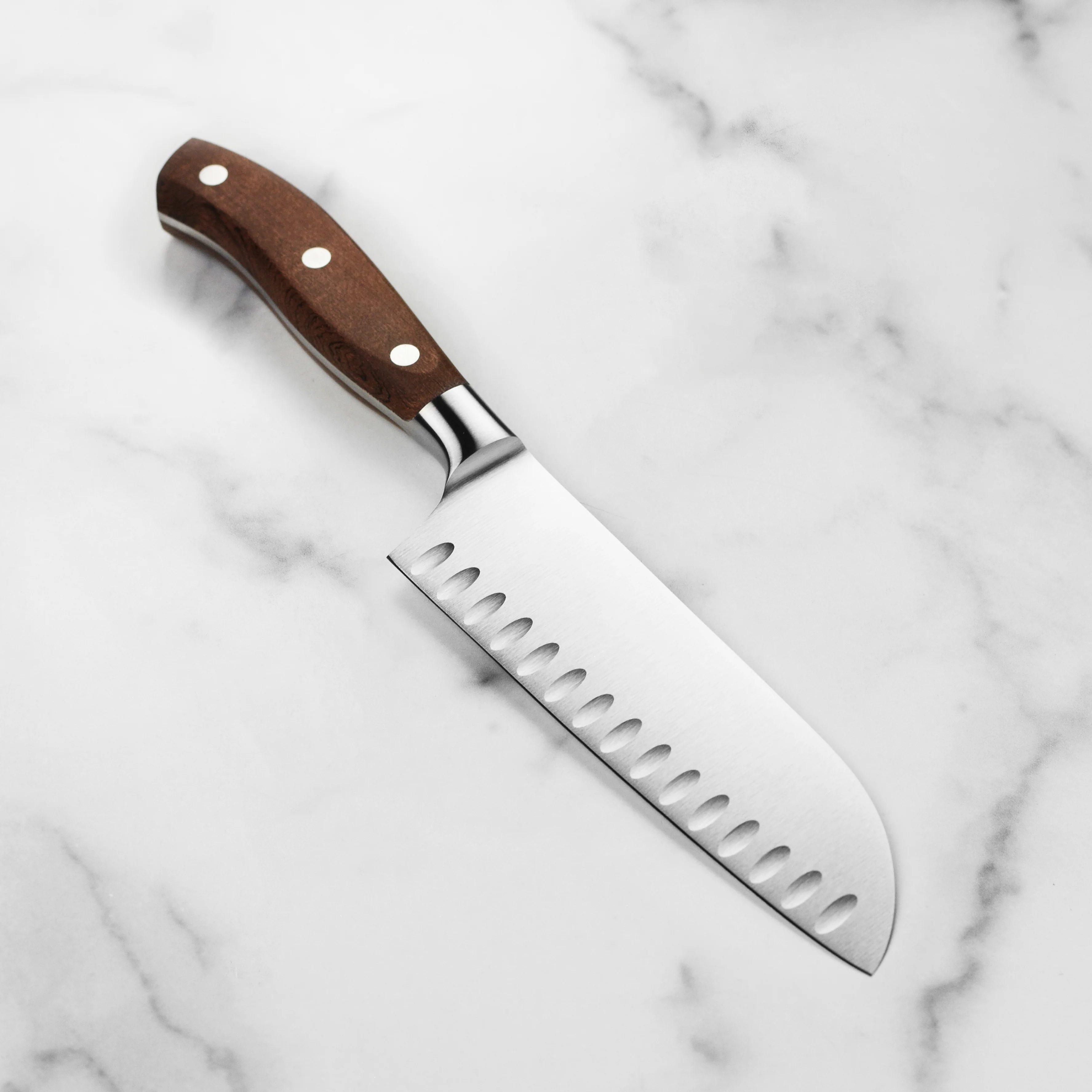 Victorinox Grand Maitre Wood 7" Hollow Edge Santoku Knife - Image 6