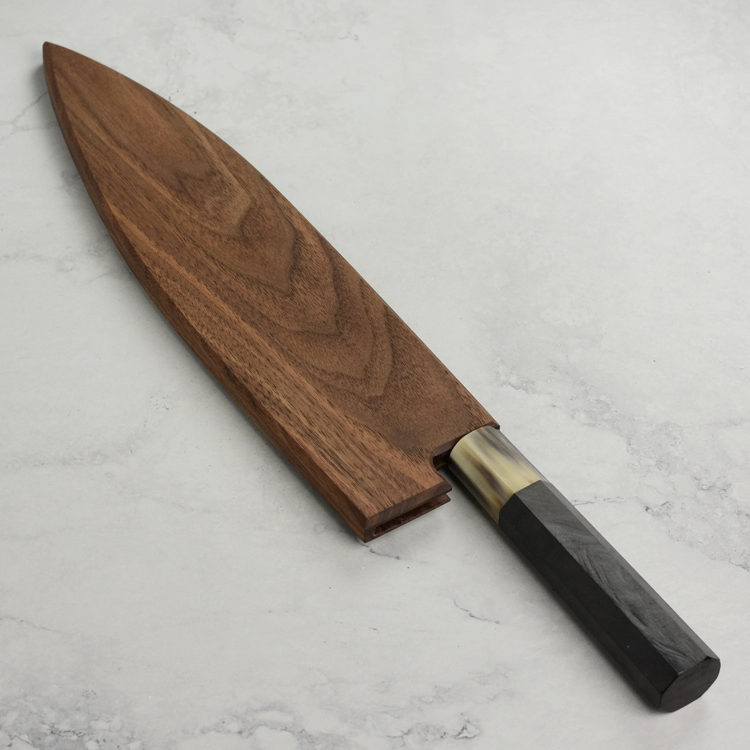 Walnut Magnetic Saya for 9.4" Gyuto - Image 4