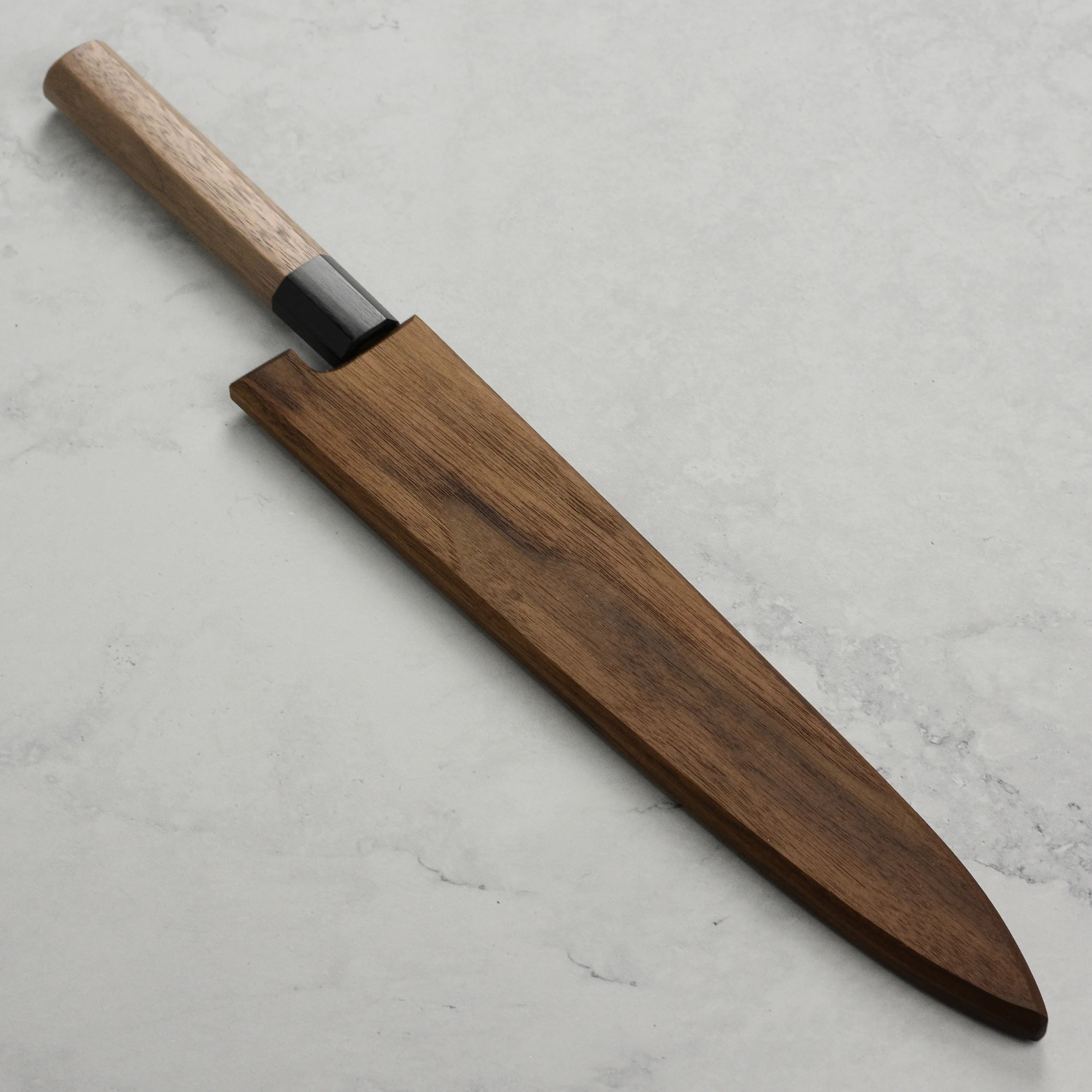 Walnut Magnetic Saya for 9.4" Sujihiki - Image 2