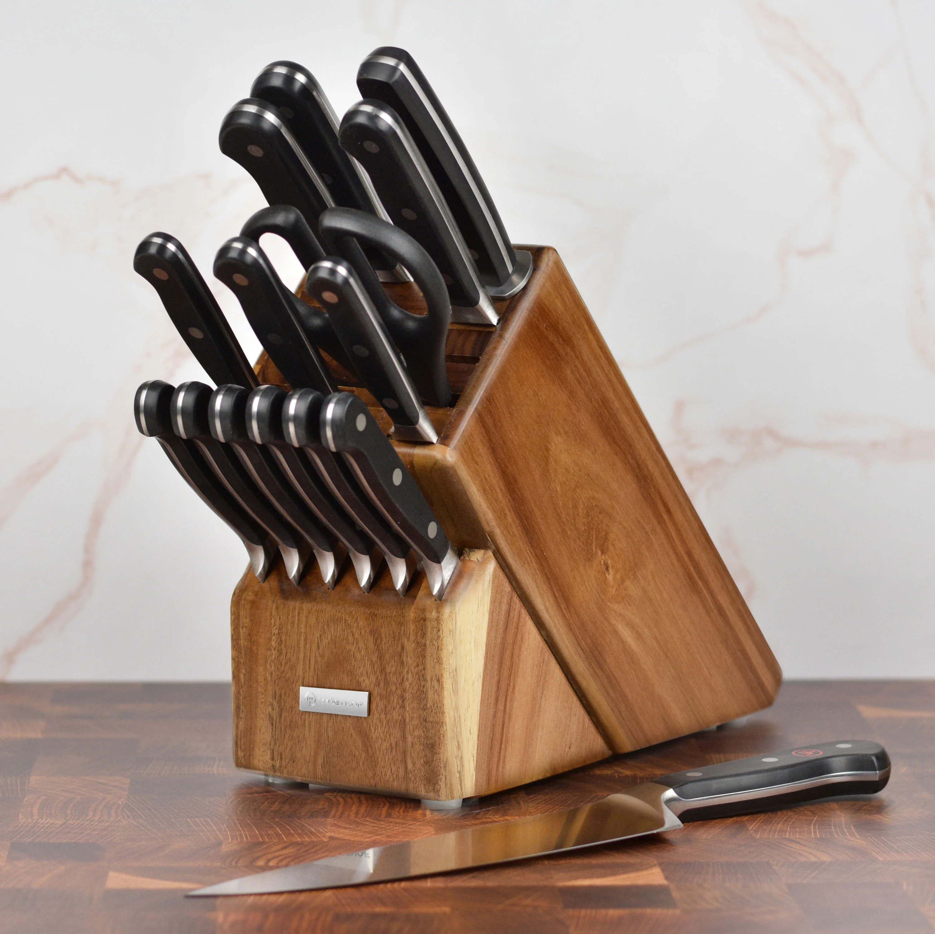 Wusthof 17 Slot Acacia Knife Block - Image 7