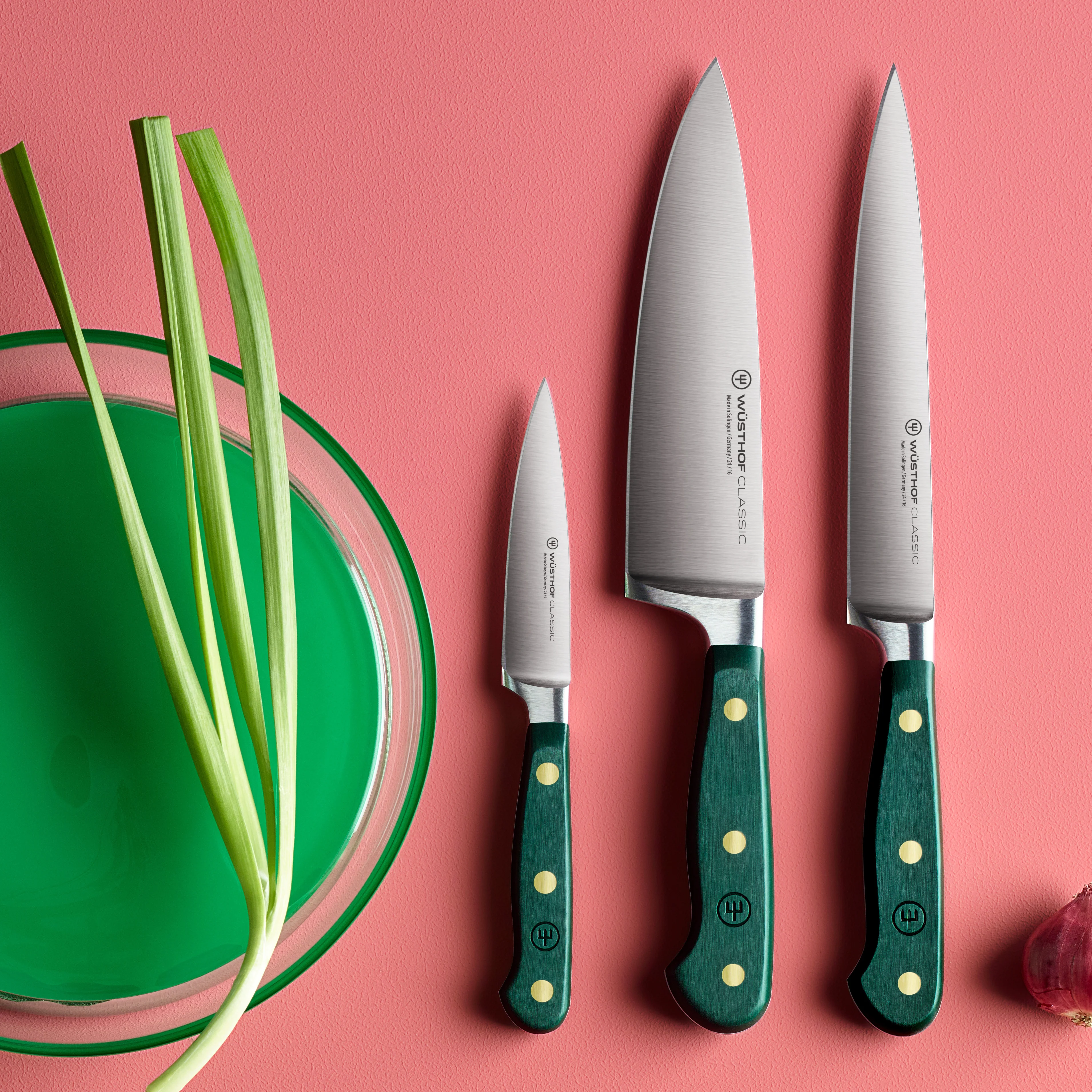 Wusthof Classic Fresh Rosemary 3 Piece Knife Set - Image 3