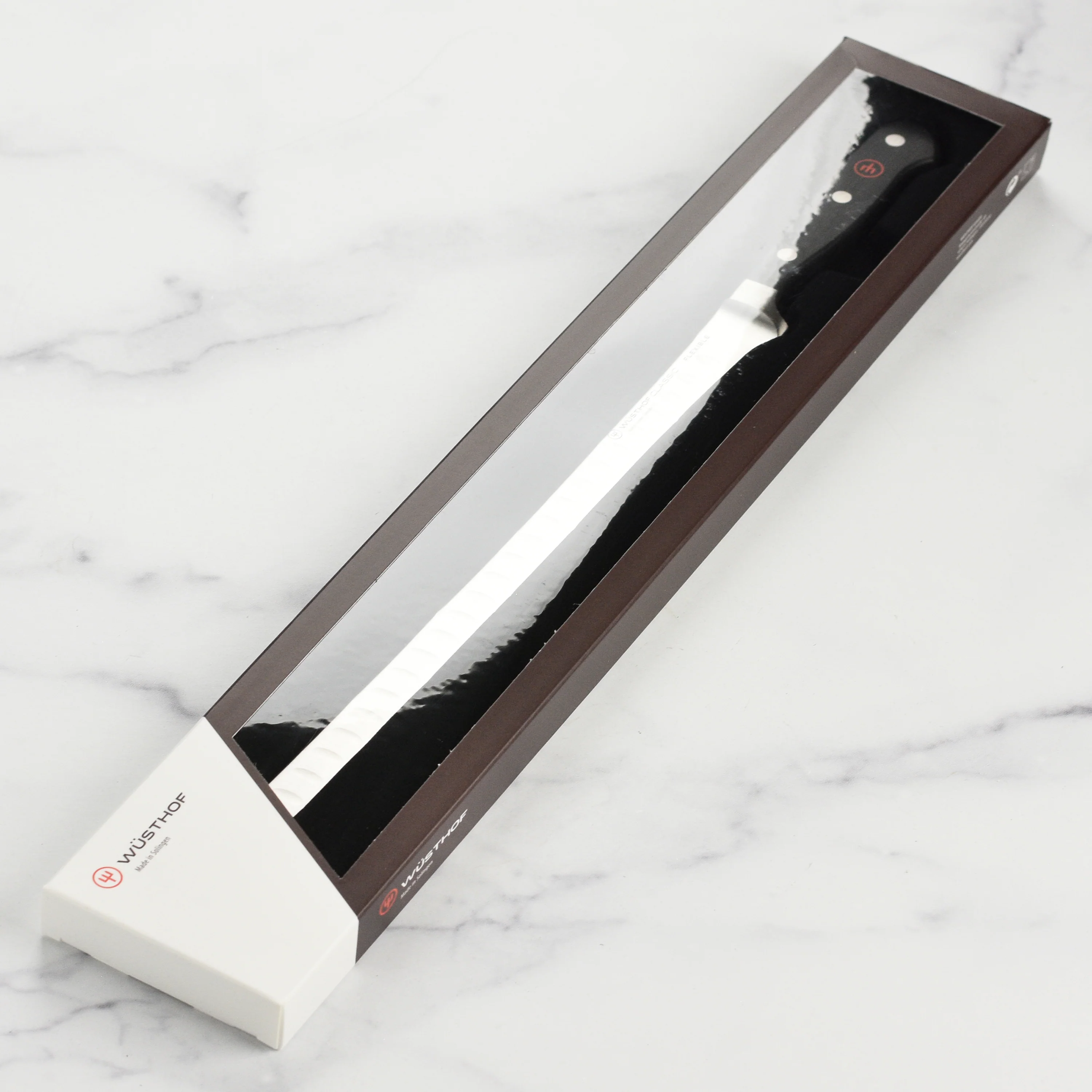Wusthof Classic 12" Hollow Edge Flexible Salmon Slicing Knife - Image 6