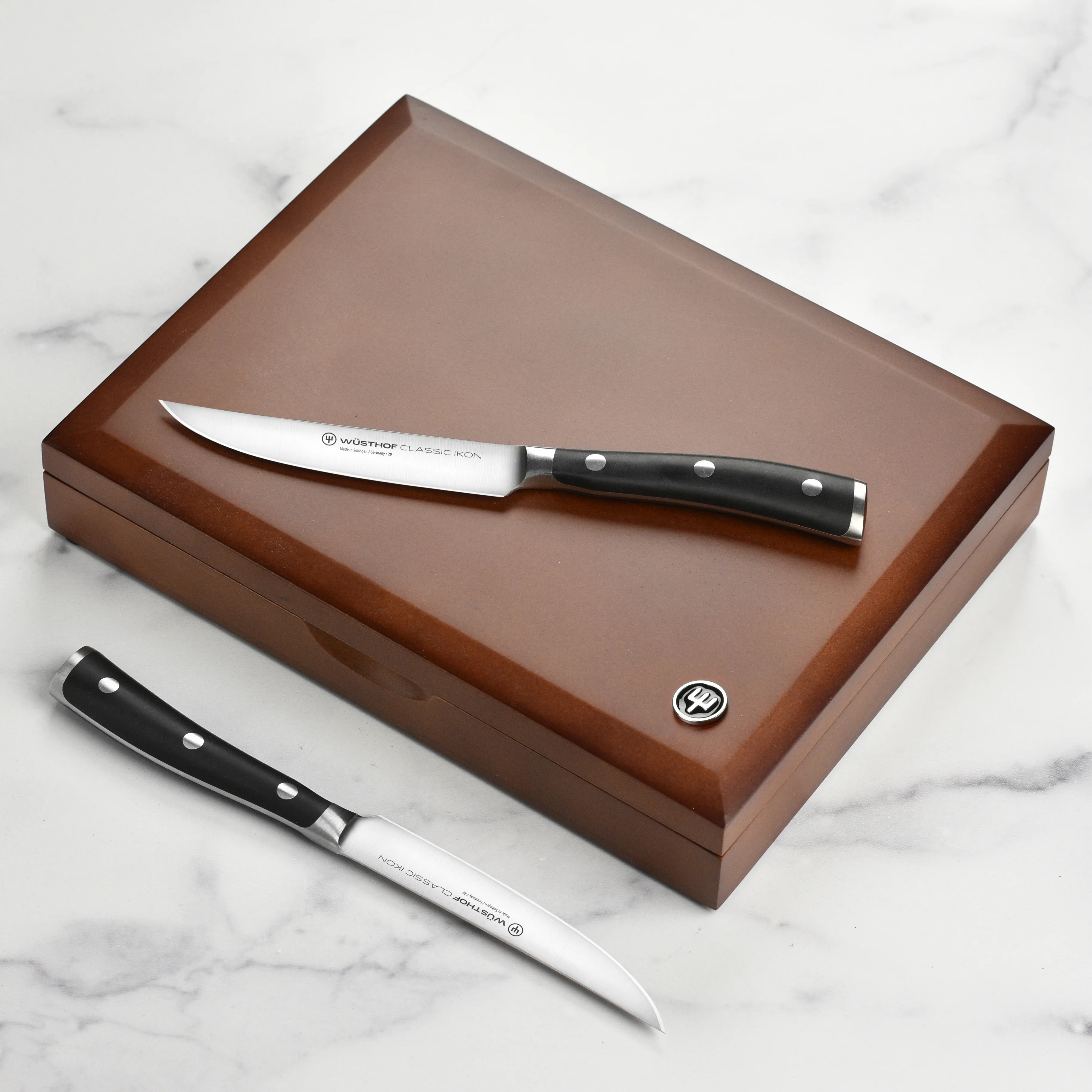 Wusthof Classic Ikon 8 Piece Steak Knife Set with Wood Case - Image 6