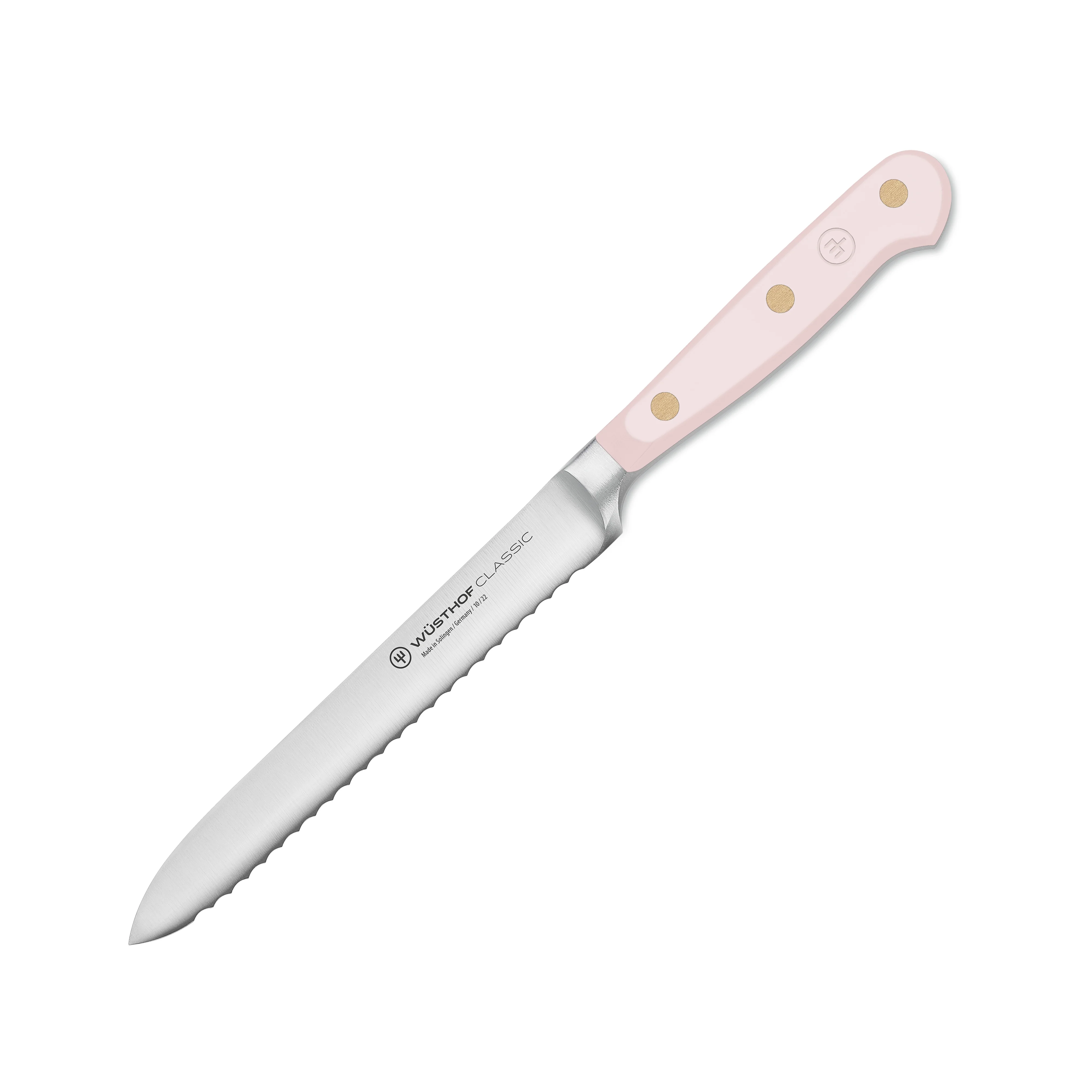 Wusthof Classic Pink Himalayan Salt 5" Serrated Utility Knife - Image 4
