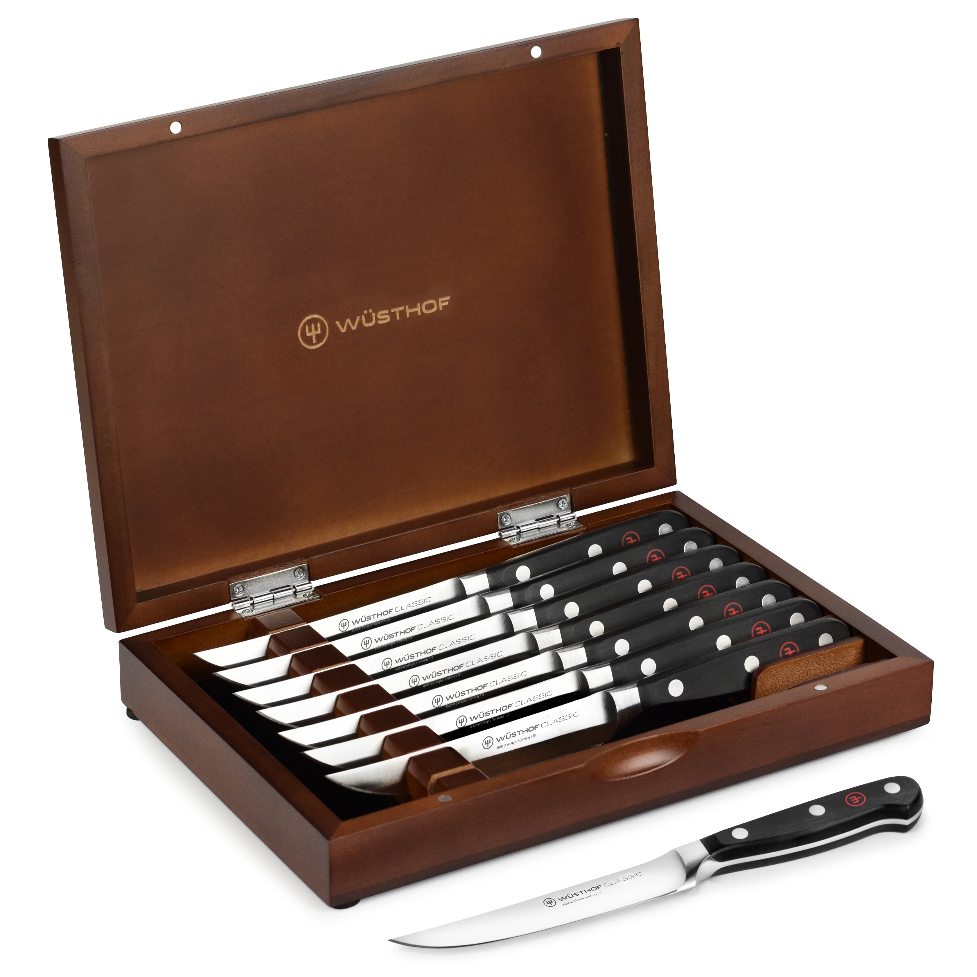 Wusthof Classic 8 Piece Steak Knife Set with Wood Case - Image 4