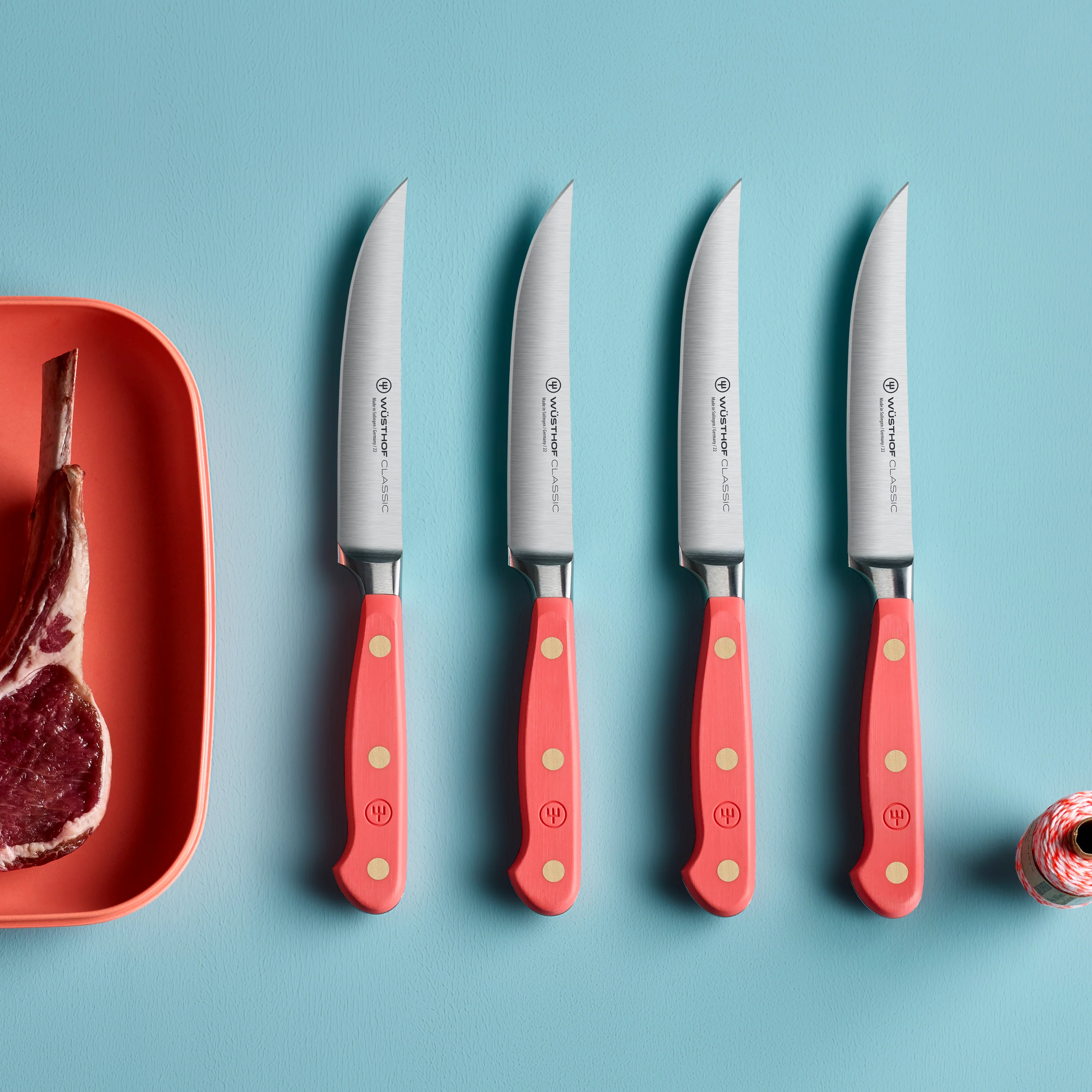 Wusthof Classic Coral Peach 4 Piece Steak Knife Set - Image 5