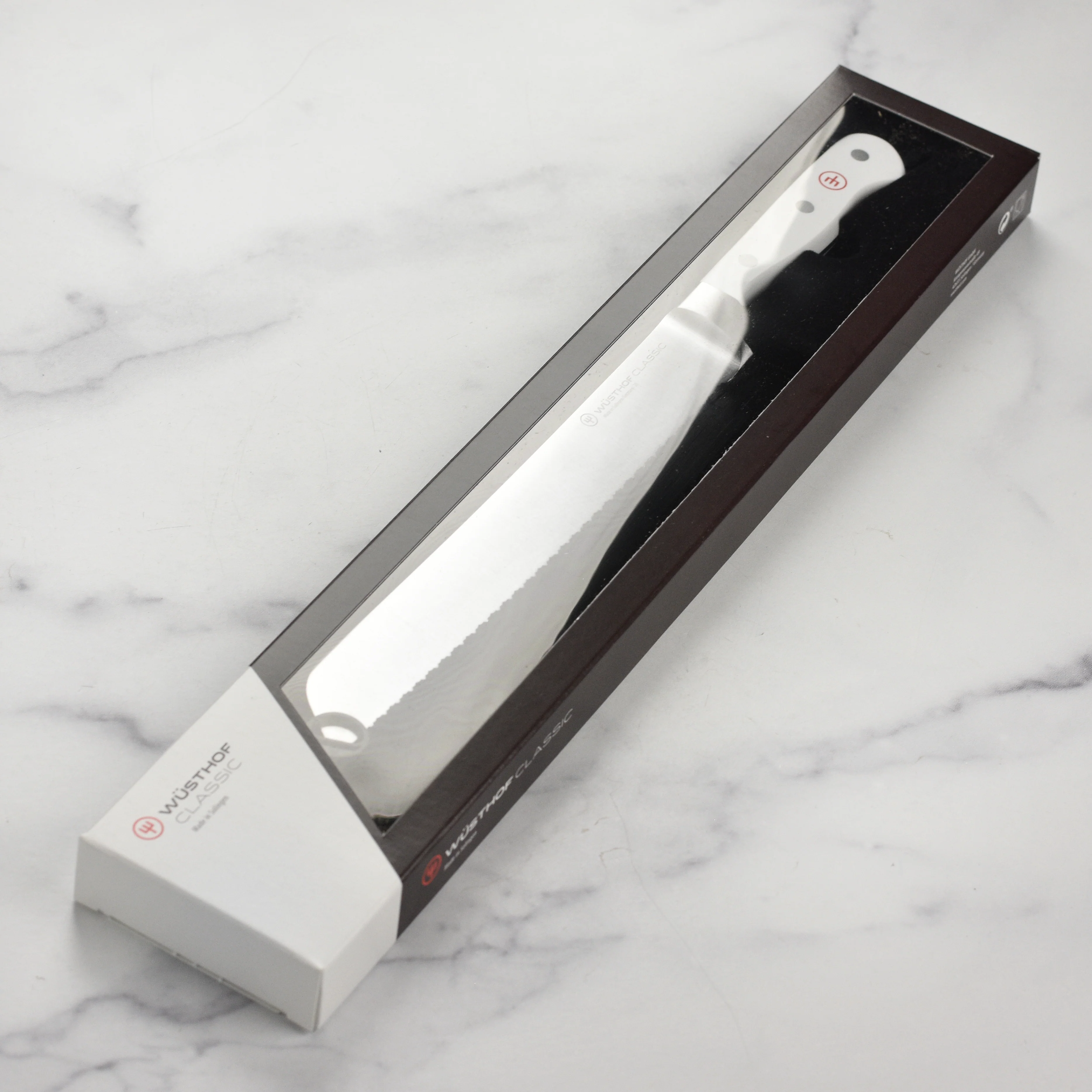 Wusthof Classic White 9" Double Serrated Bread Knife - Image 9