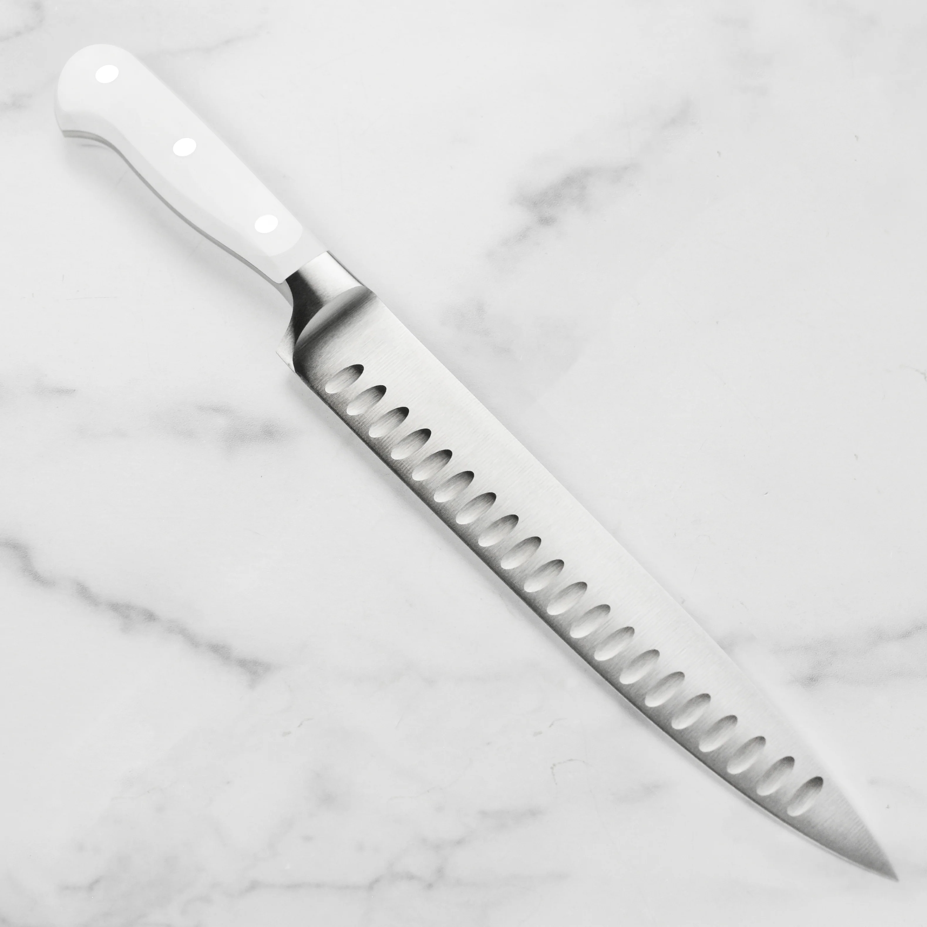 Wusthof Classic White 9" Hollow Edge Carving Knife - Image 5