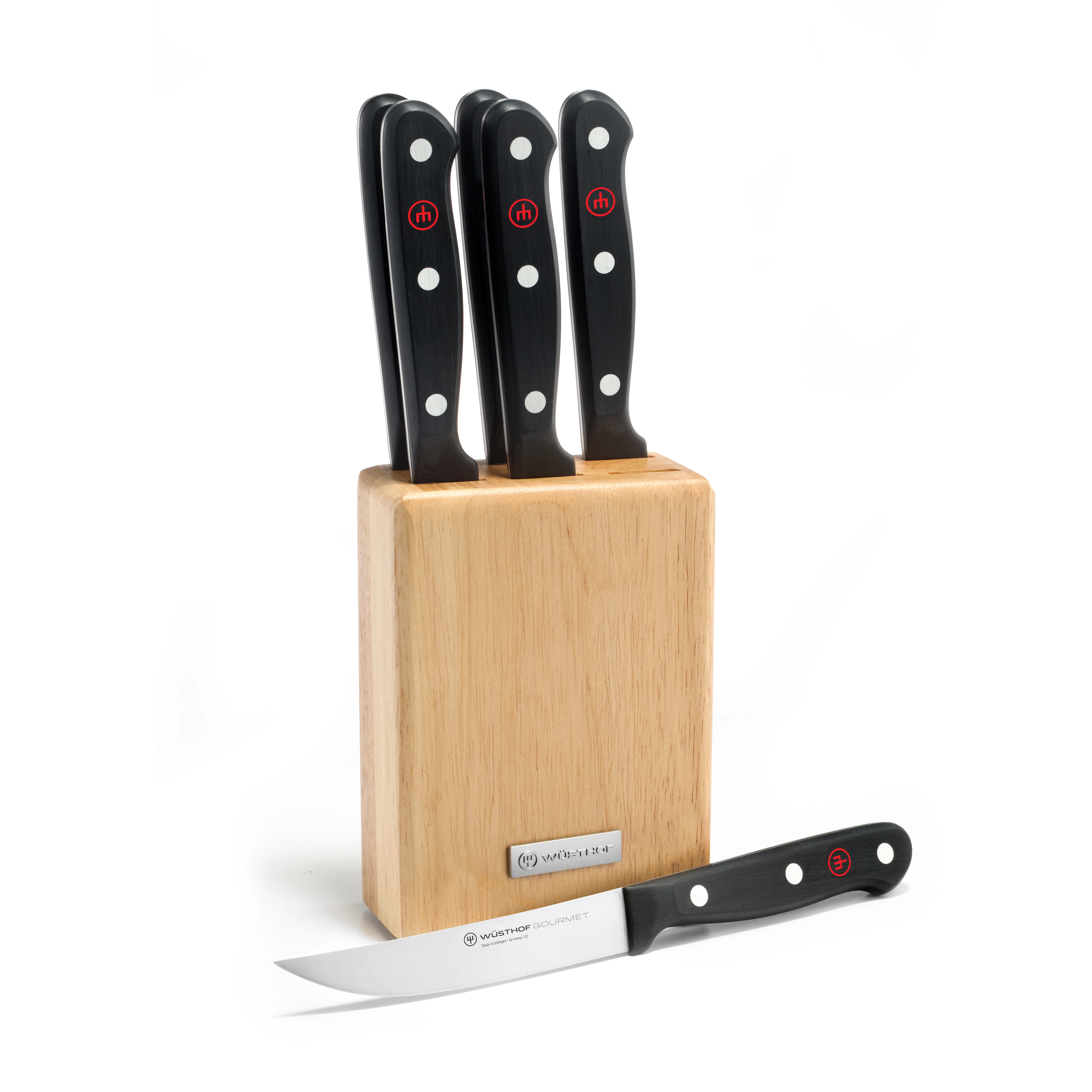 Wusthof Gourmet 6 Piece Steak Knife Set with Block - Image 4