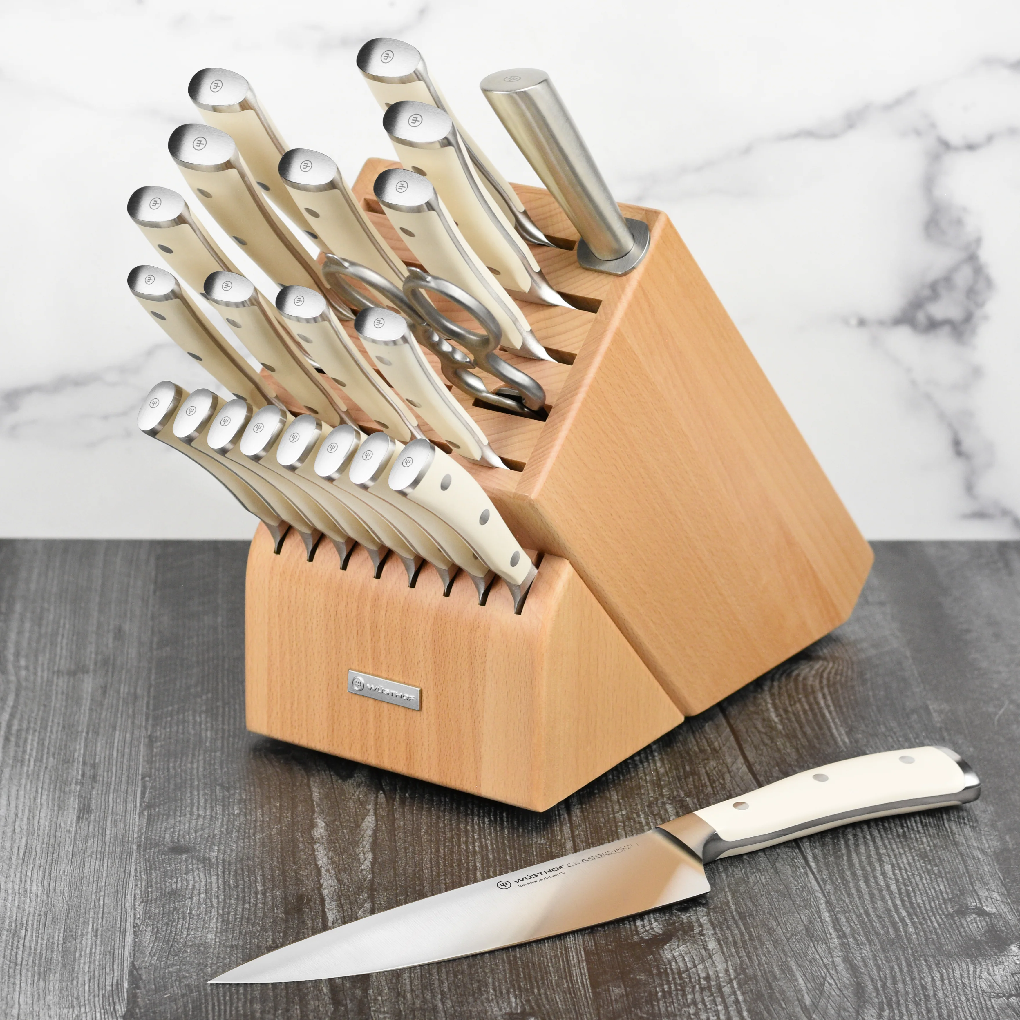 Wusthof Classic Ikon Creme 23 Piece Knife Block Set - Image 4