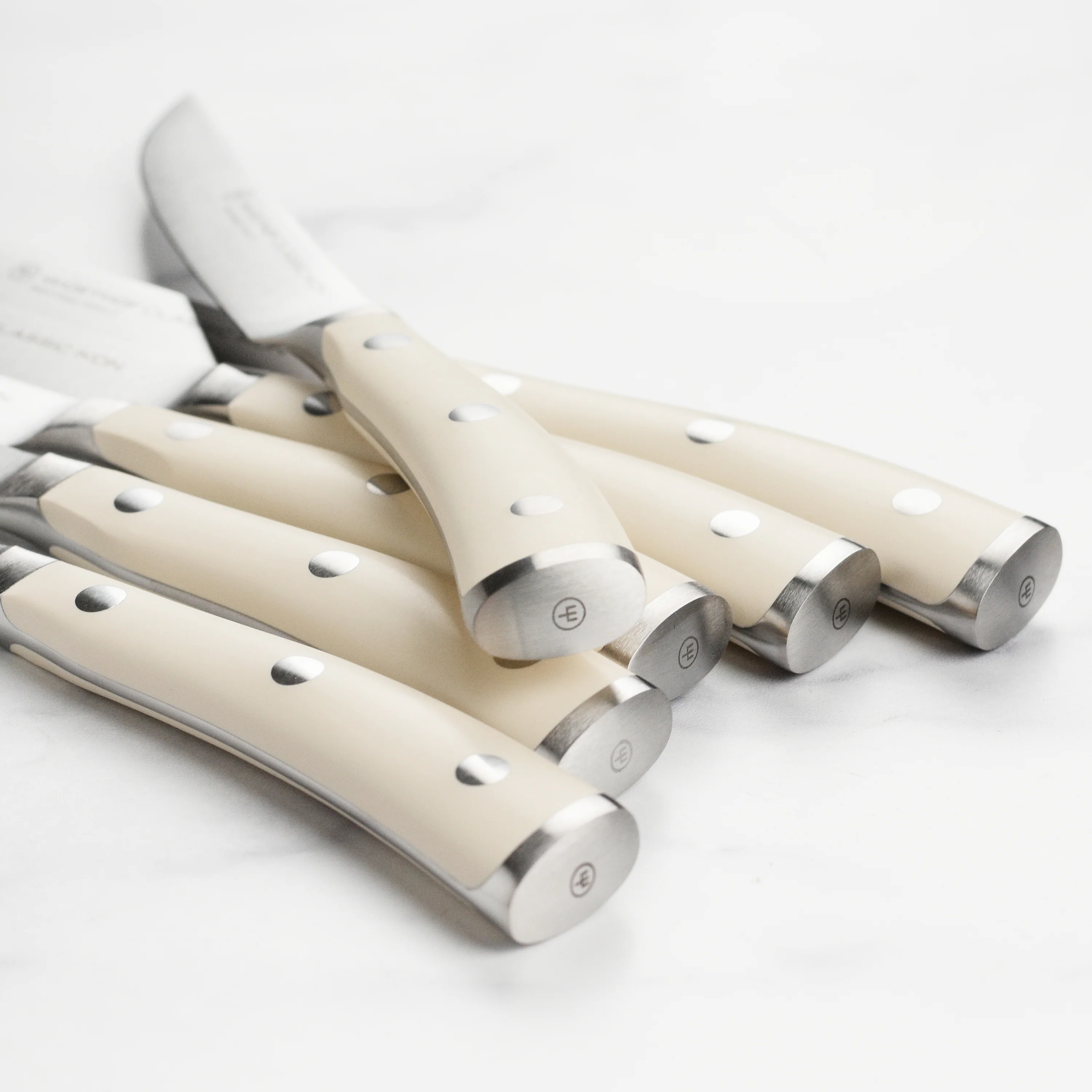 Wusthof Classic Ikon Creme 6 Piece Steak Knife Set with Wood Case - Image 3
