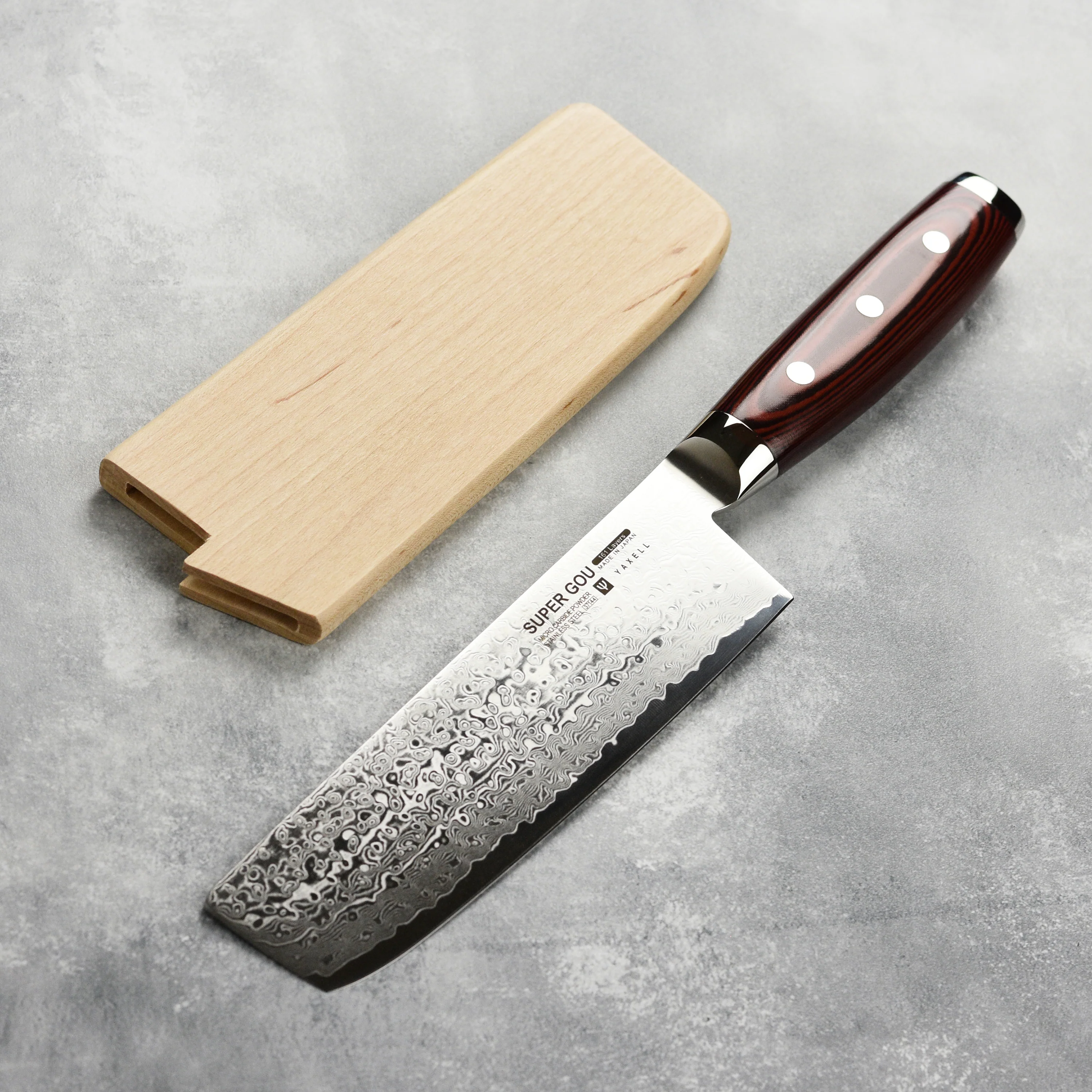 Yaxell Magnetic Wooden Sheath for 6.5" Nakiri Knife - Image 5