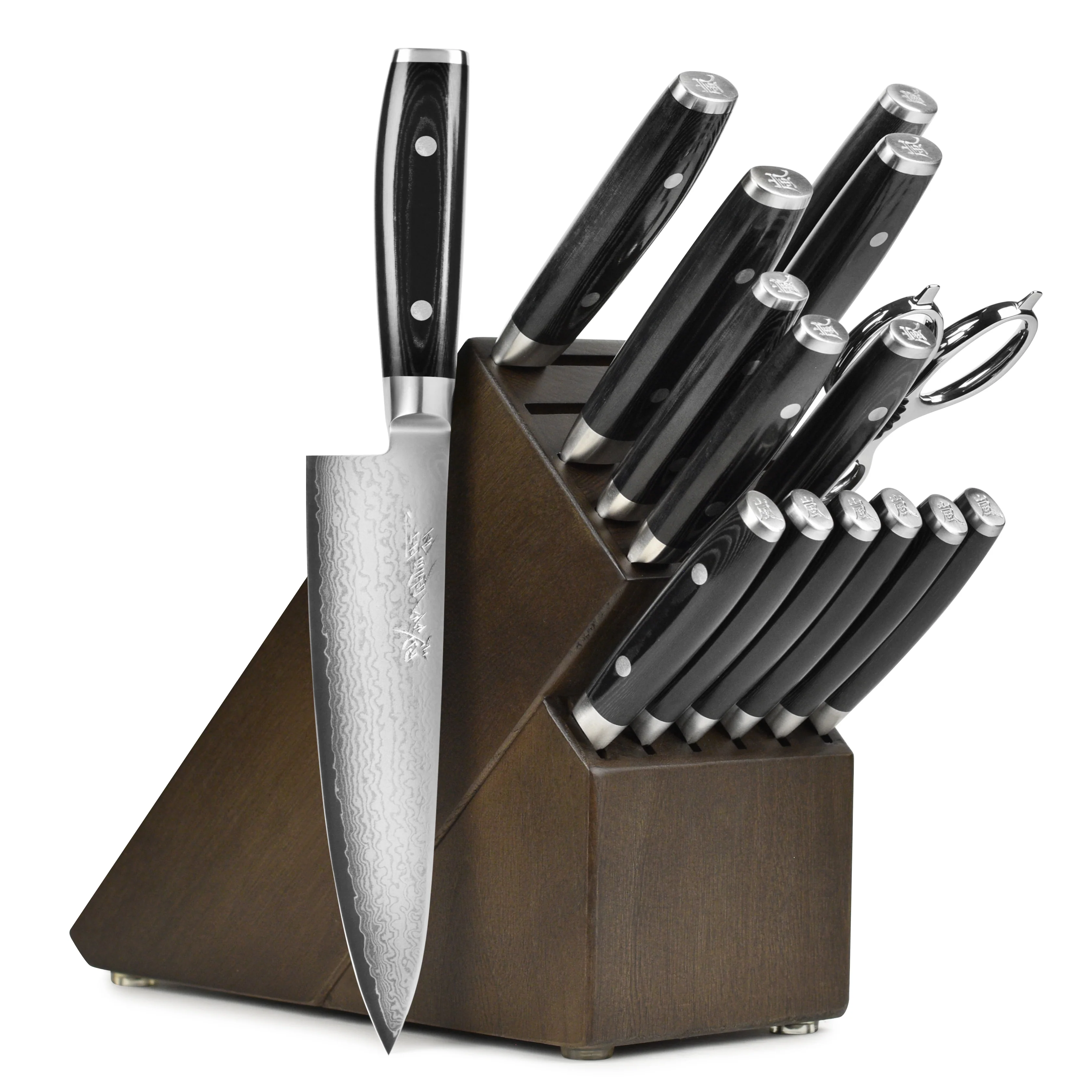 Yaxell Ran Plus 16 Piece Dark Ash Knife Block Set - Image 3