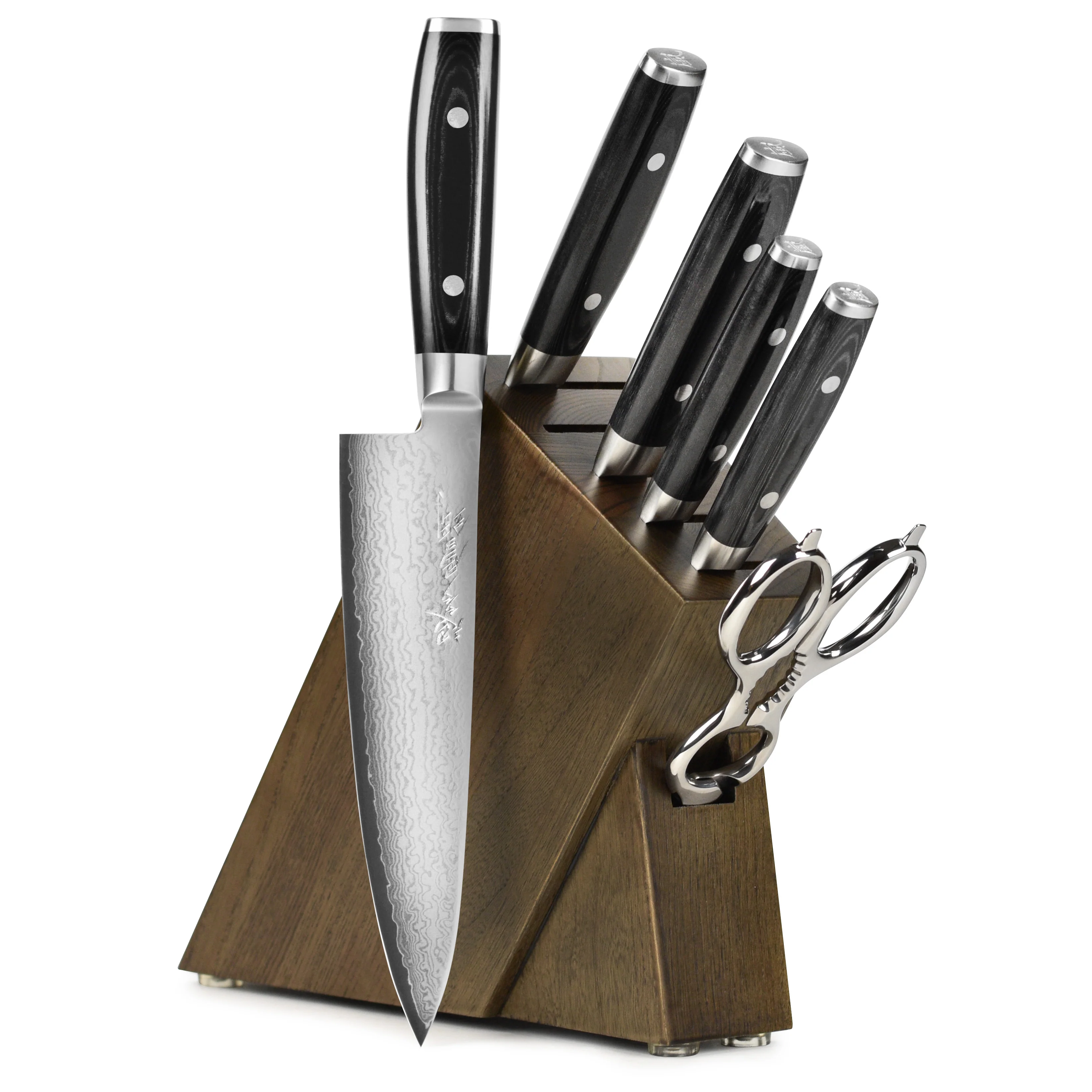 Yaxell Ran Plus 7 Piece Dark Ash Slim Knife Block Set - Image 6