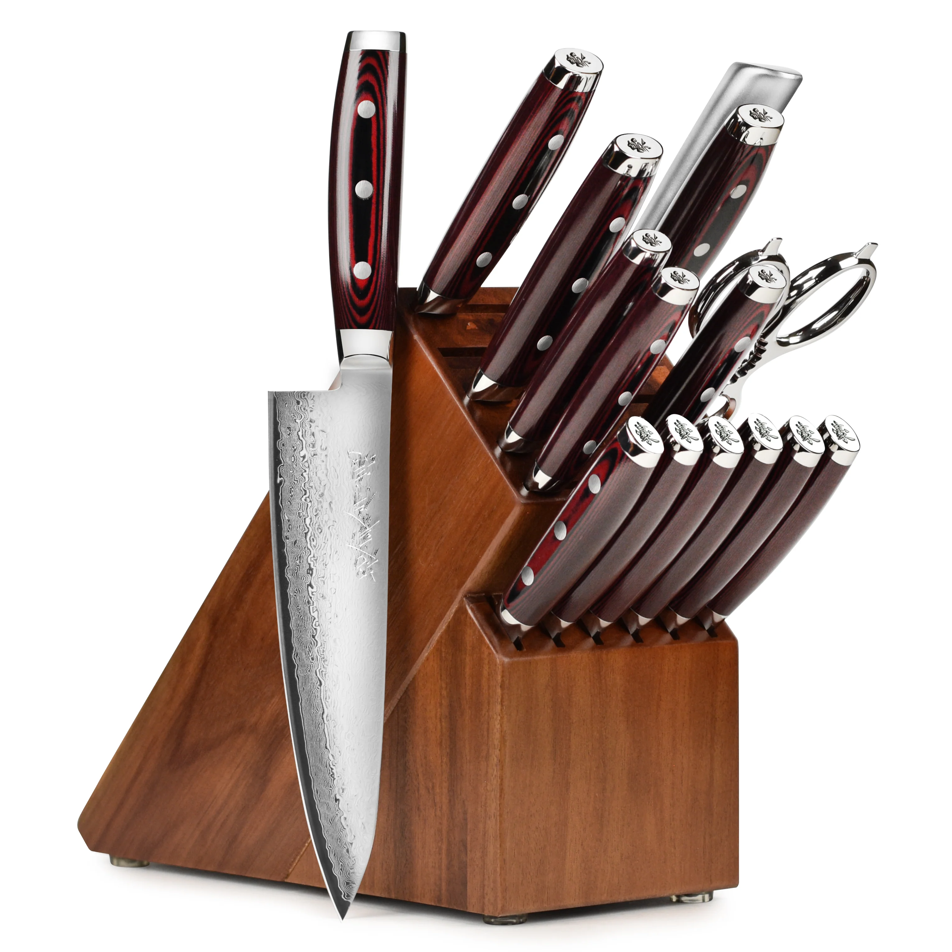 Yaxell Super Gou SG2 16 Piece Acacia Knife Block Set - Image 6