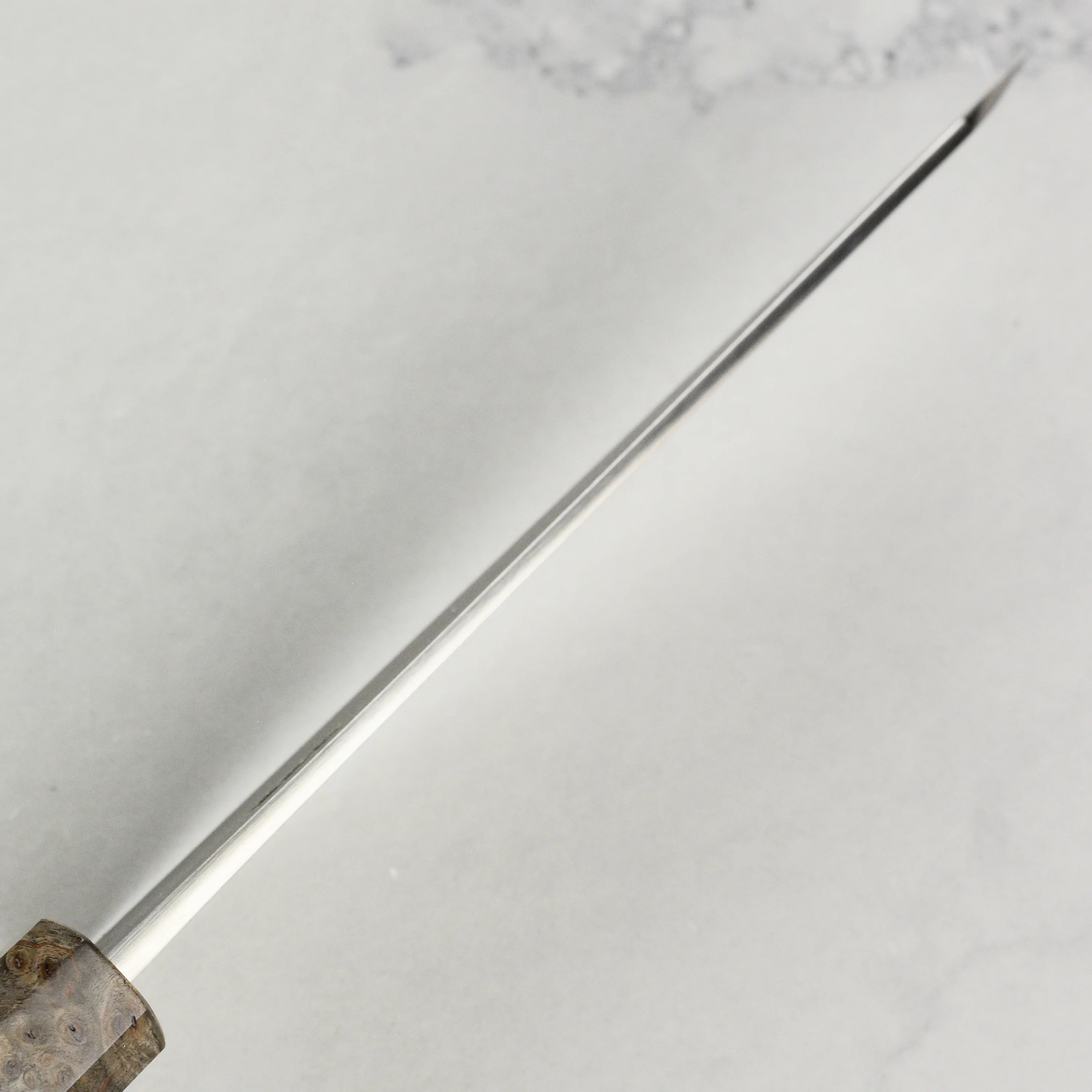 Yoshikane SKD Nashiji Stainless Clad 5.9" Honesuki, Stabilized Birch - Image 7
