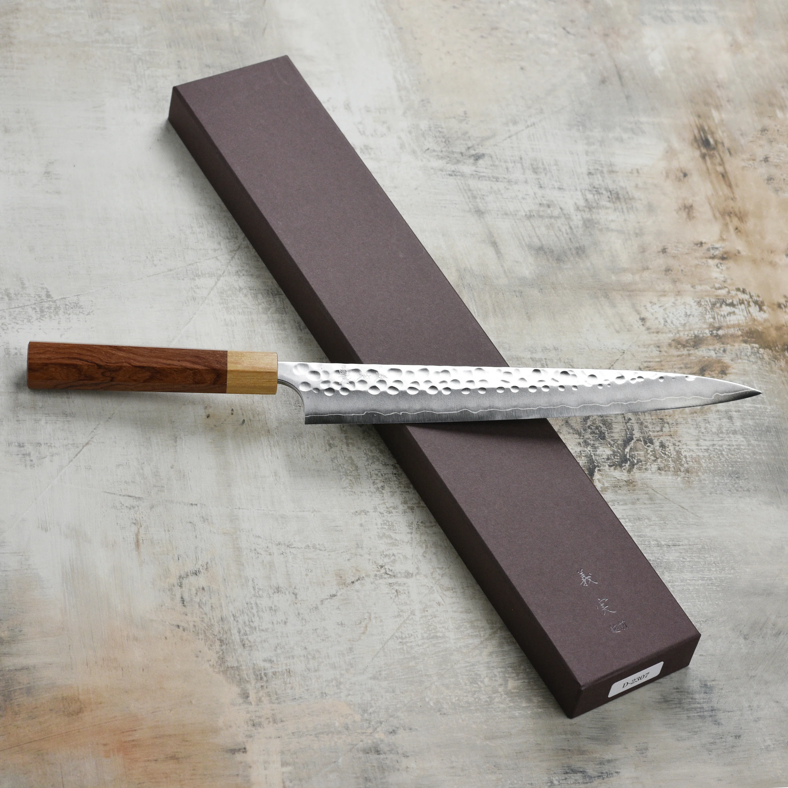 Yoshimi Kato Forged Ginsan Stainless Clad 10.6" Sujihiki - Image 8