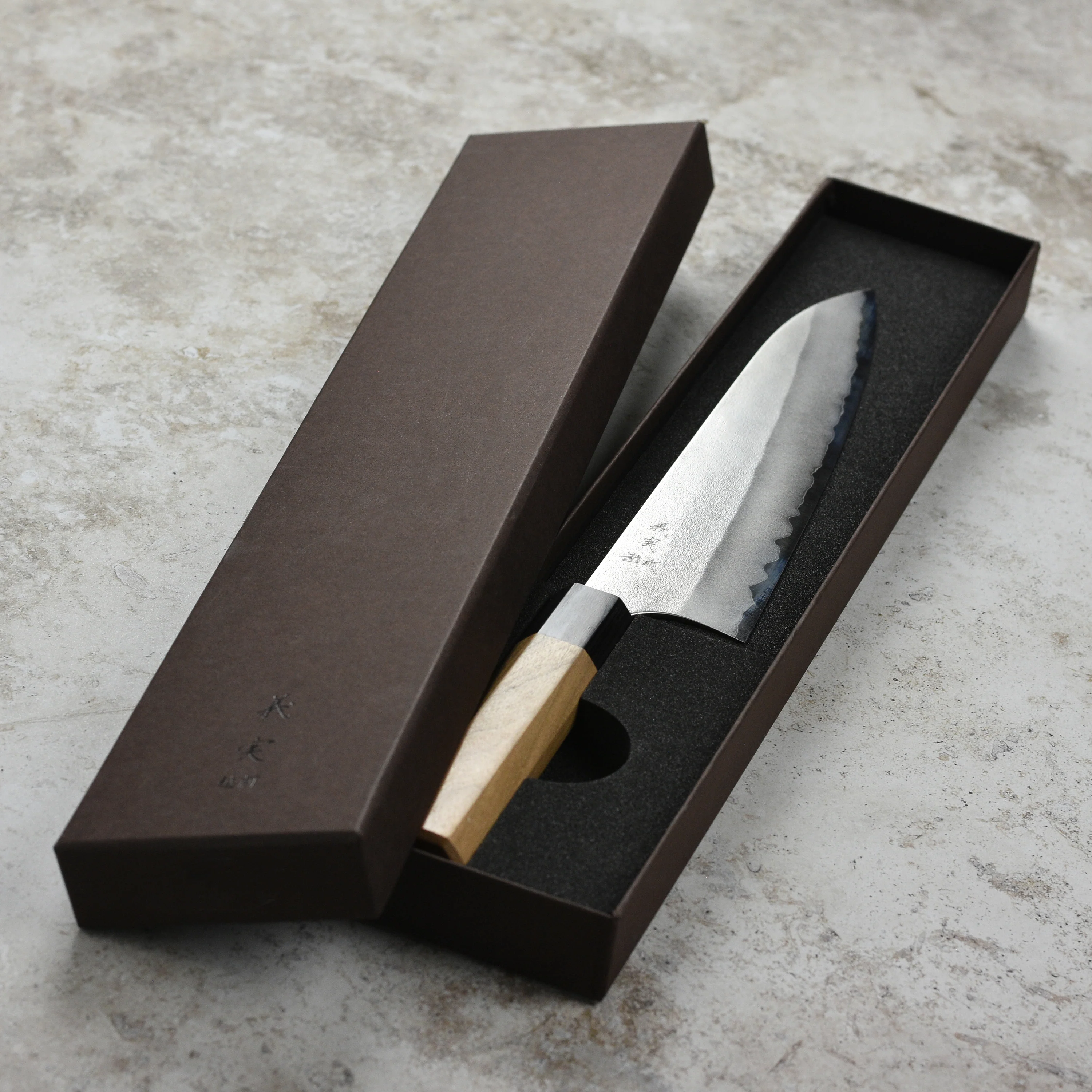 Yoshimi Kato Aogami Super Nashiji Stainless Clad 8.25" Gyuto - Image 3