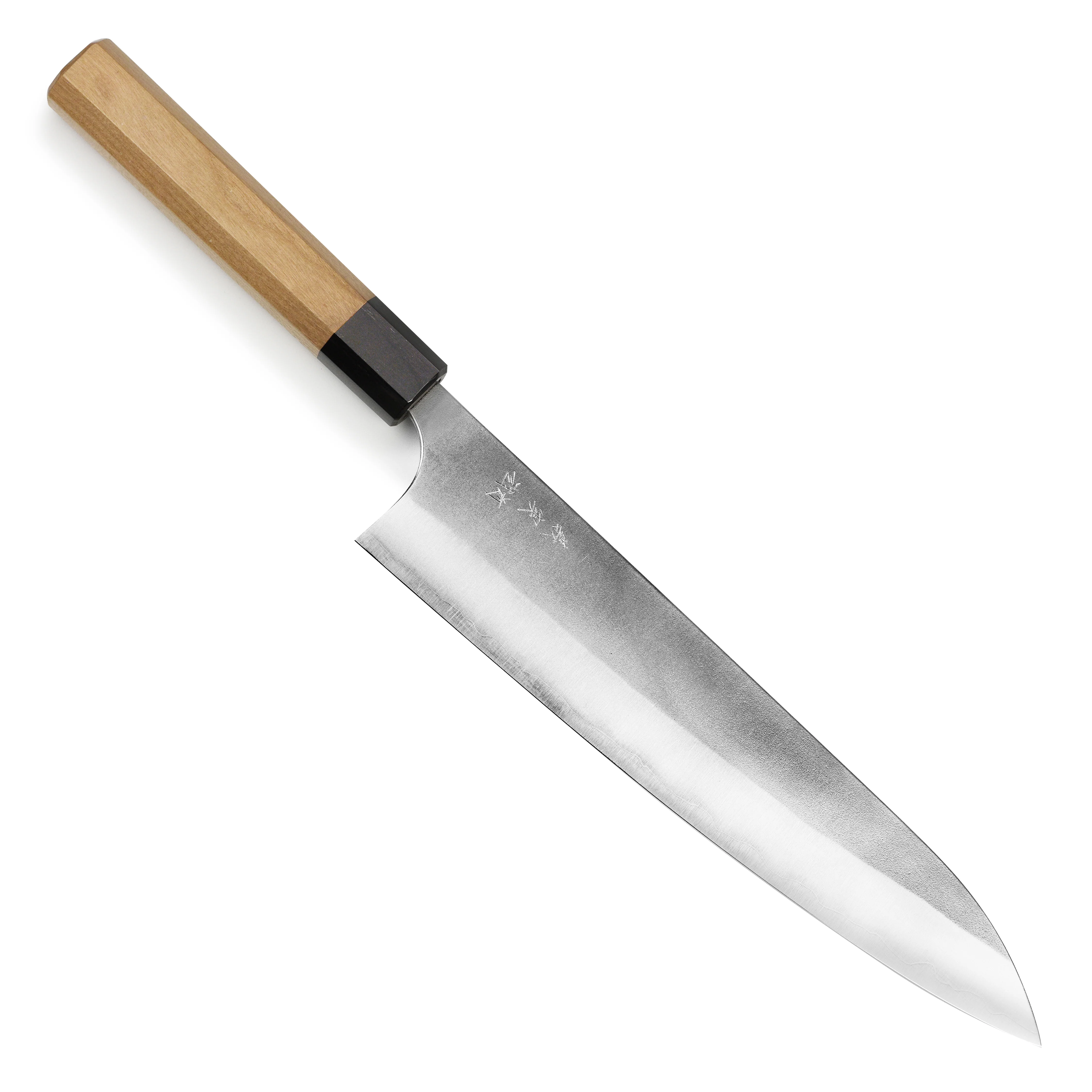 Yoshimi Kato Aogami Super Nashiji Stainless Clad 9.4" Gyuto - Image 5