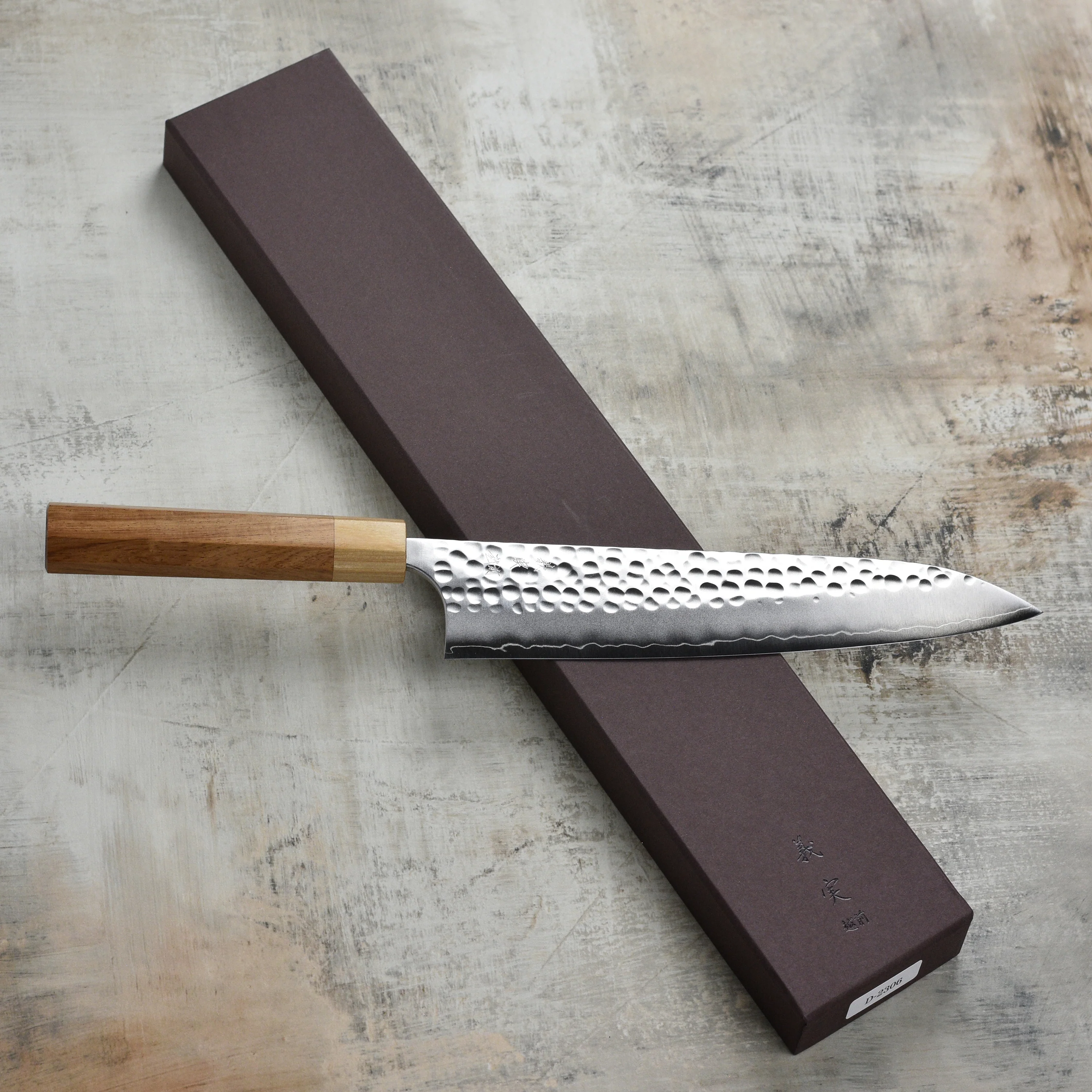 Yoshimi Kato Forged Ginsan Stainless Clad 9.4" Gyuto - Image 8