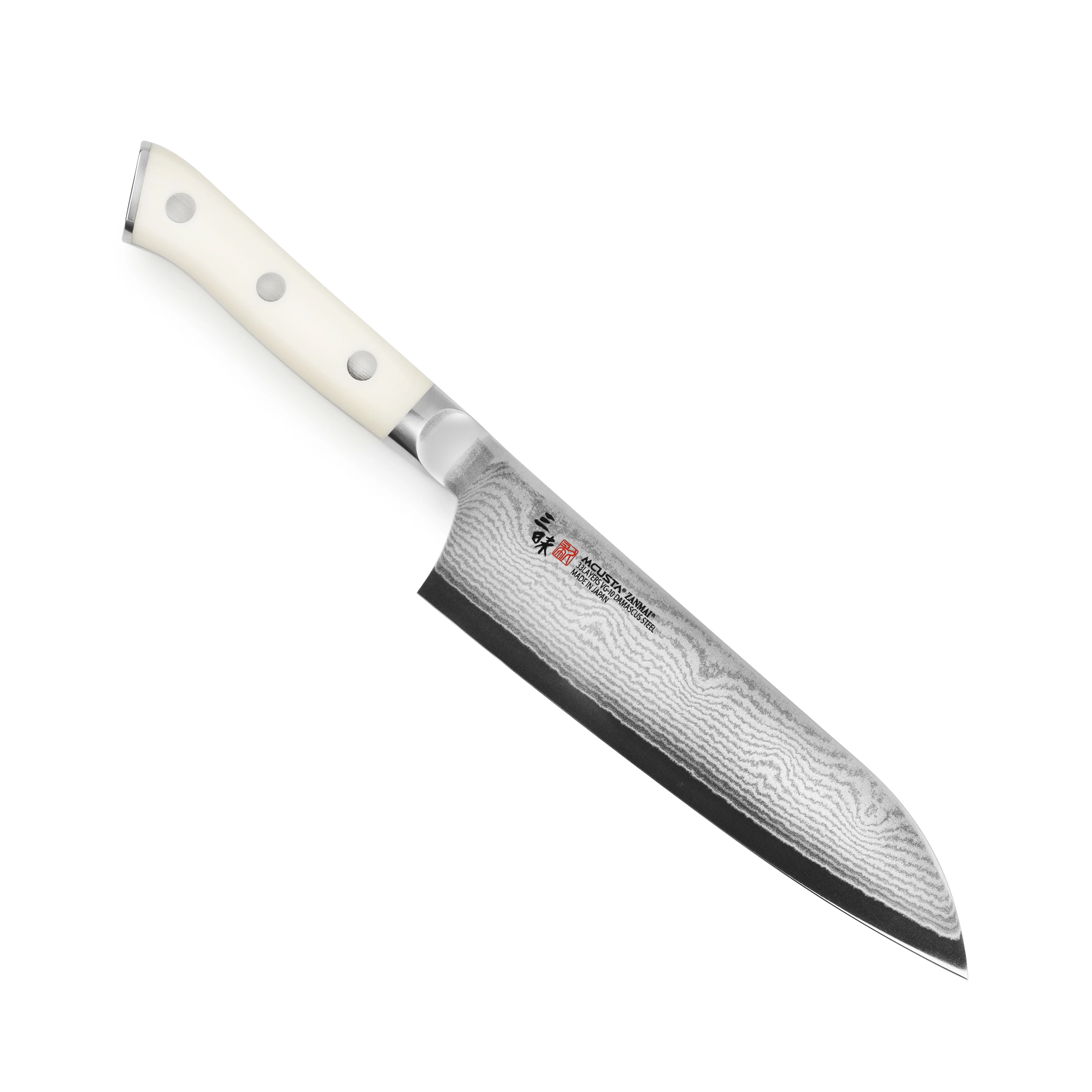 Zanmai Classic Damascus Corian 7" Santoku - Image 4