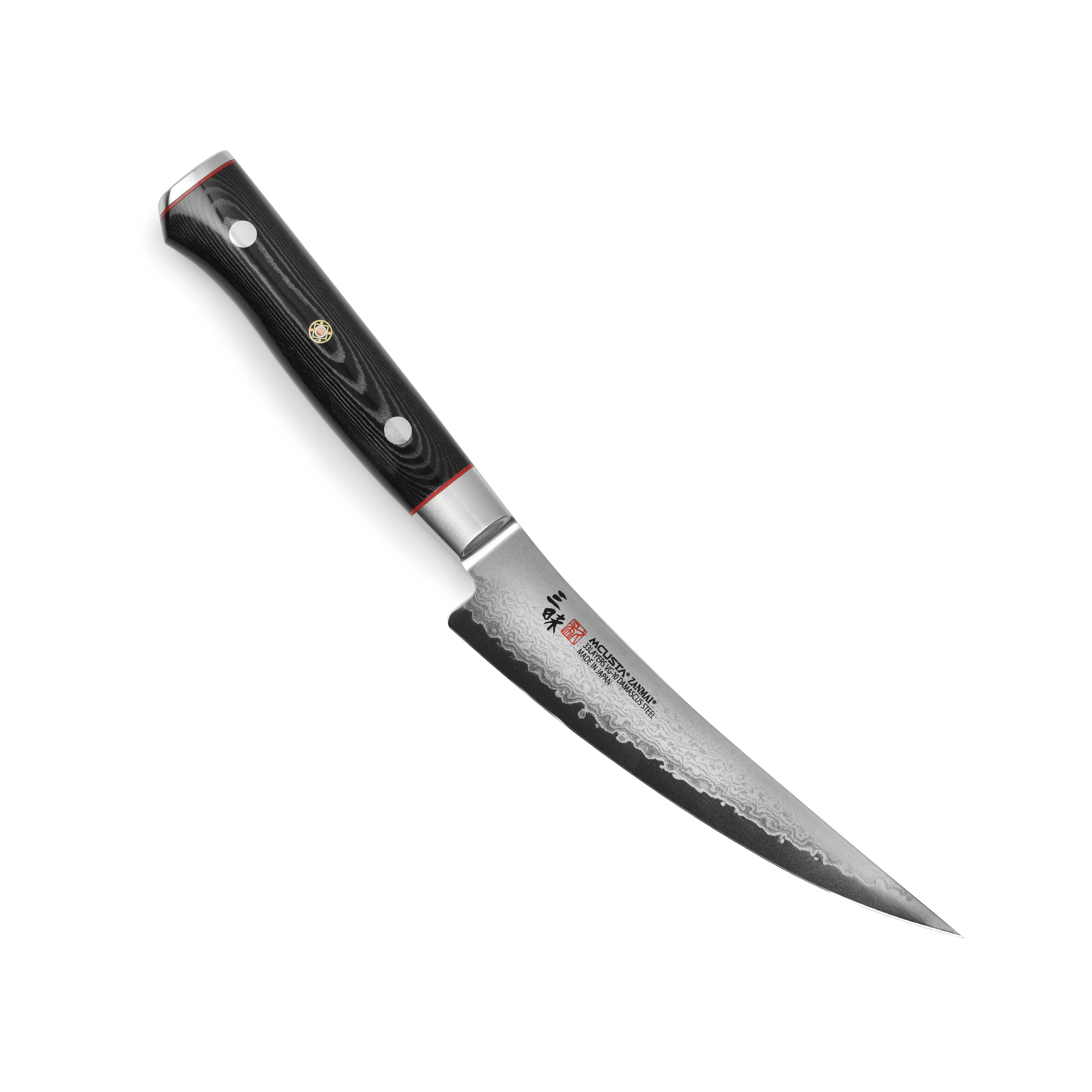 Zanmai Classic Pro Zebra Damascus 6.5" Curved Boning Knife - Image 4