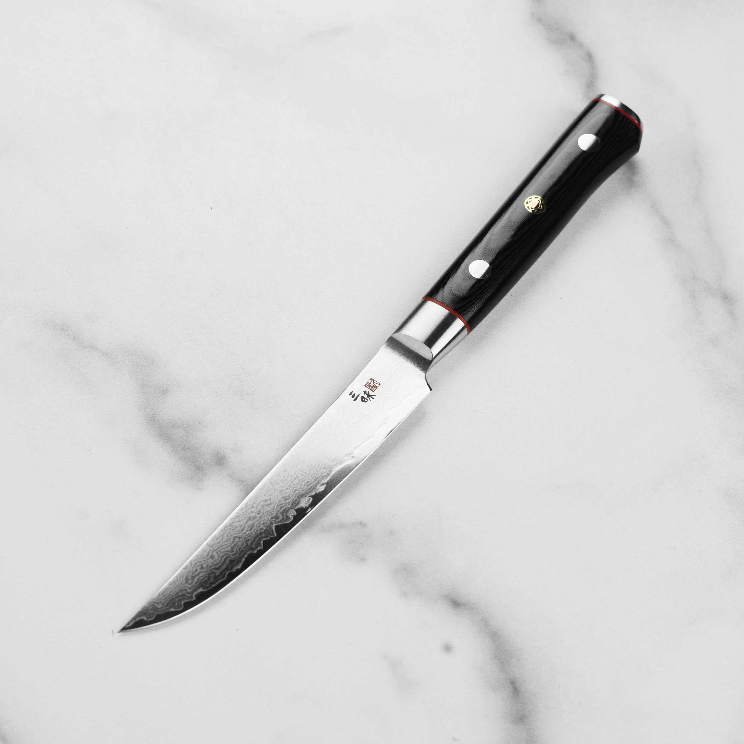 Zanmai Classic Pro Zebra Damascus 4.7" Steak Knife - Image 5