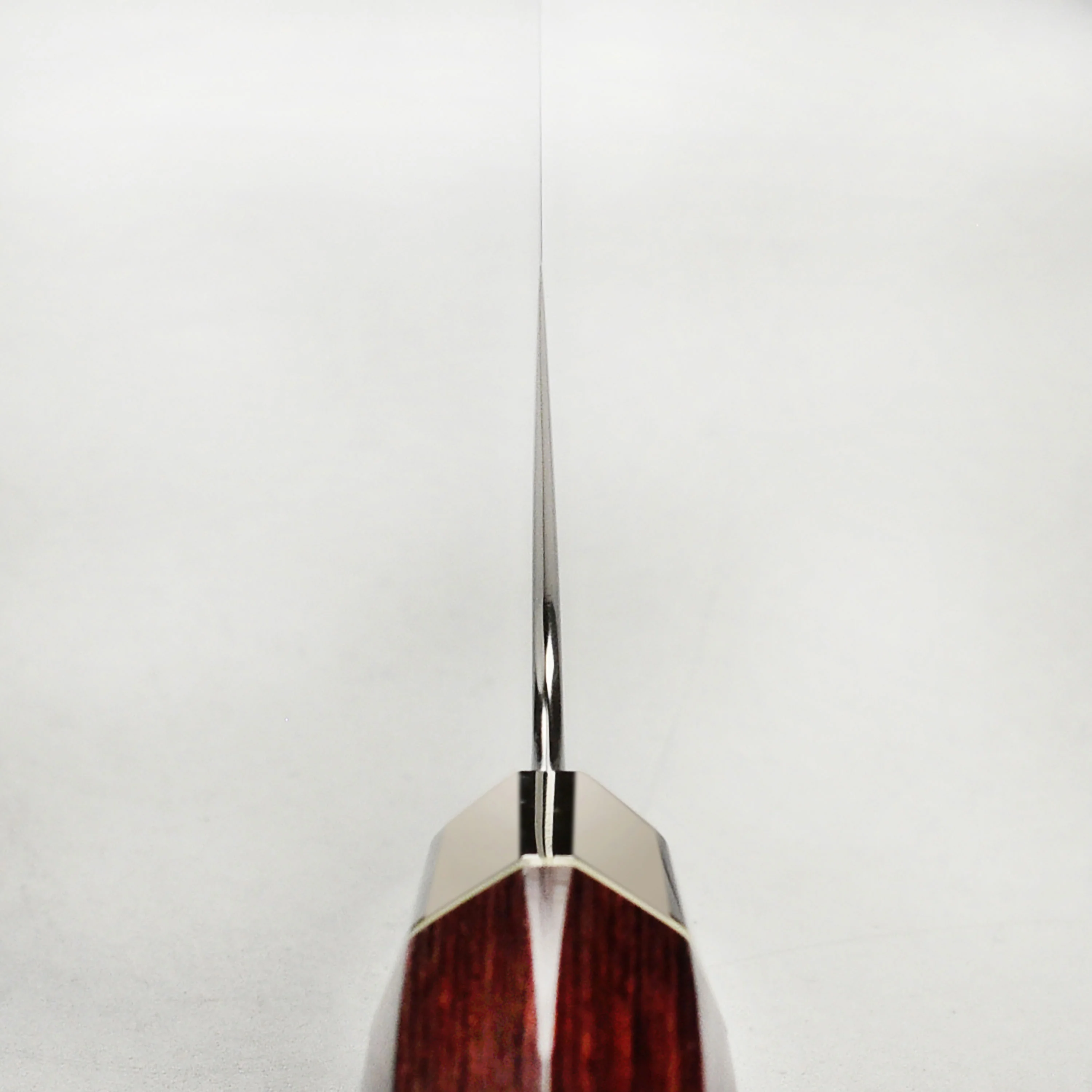 Zanmai Revolution SG2 7" Santoku Knife with Red Pakkawood Handle - Image 7