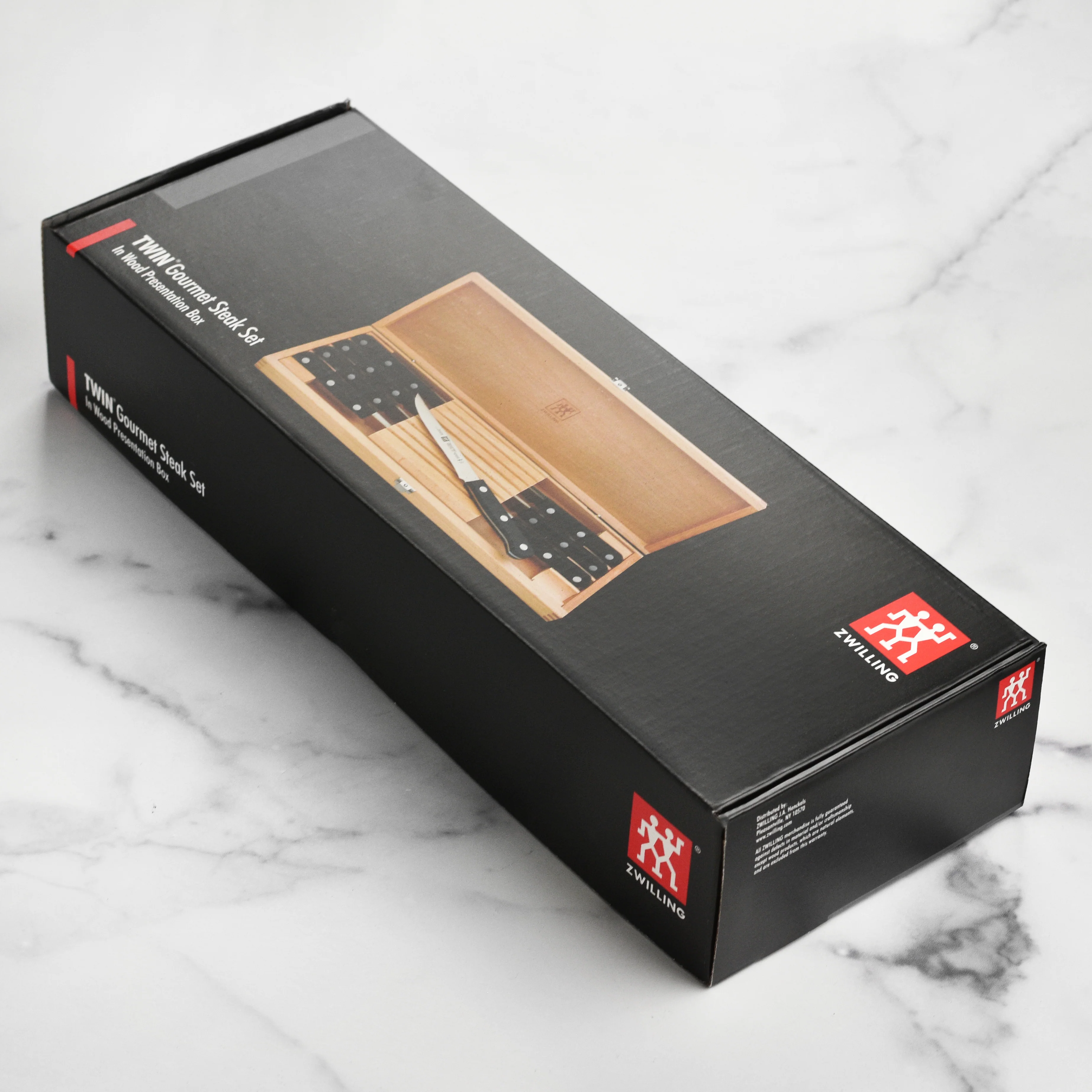 Zwilling Twin Gourmet 8 Piece Steak Knife Set with Wood Case - Image 7